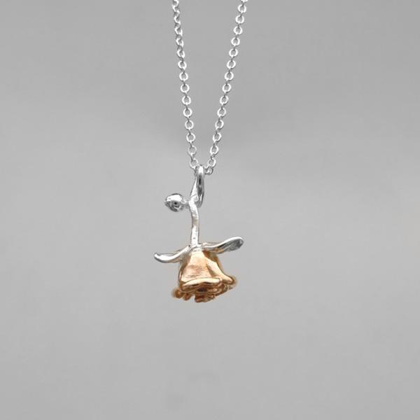 925 Silver Rose Necklace (Various Colors)