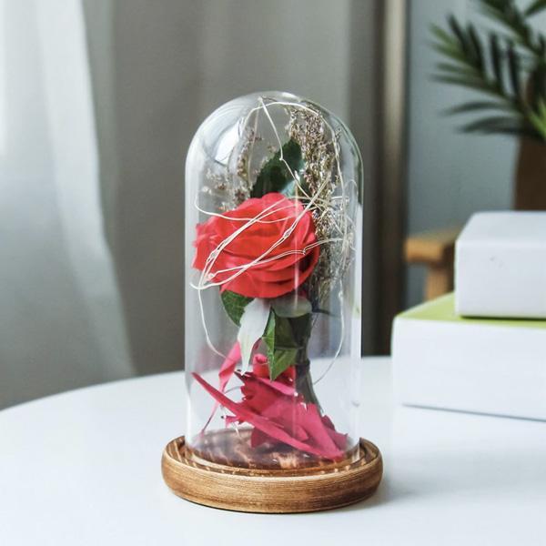 Beauty And The Beast Rose Glass Dome Light