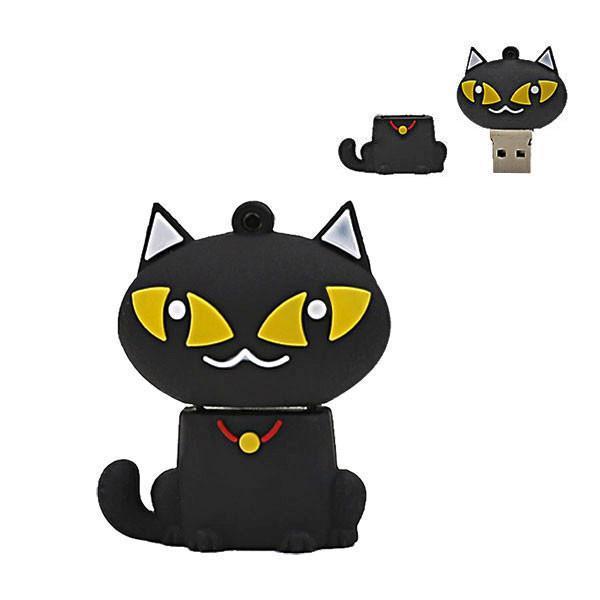 Black Kitty USB Drive (Various Storage Sizes)