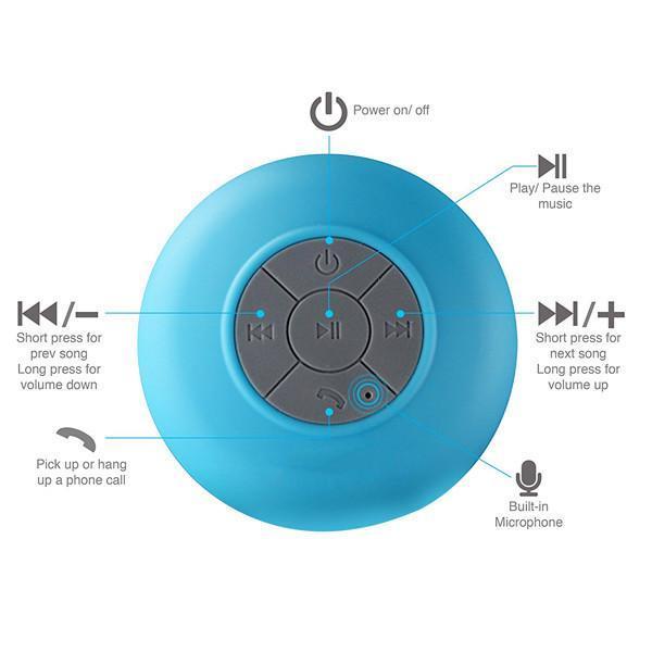 Bluetooth Water Resistant Speakers (Various Colors)