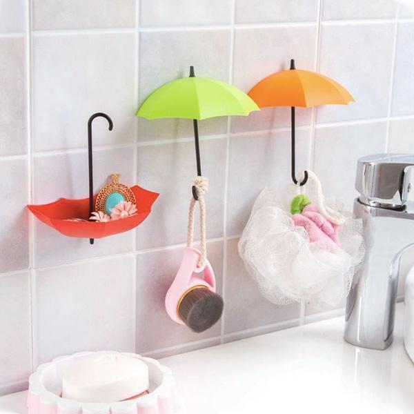 Colorful Umbrella Wall Hooks (Set of 6)