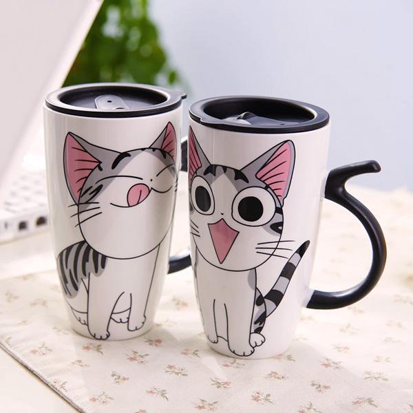 Cute Cat Ceramic Mug (Various Designs)