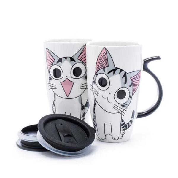 Cute Cat Ceramic Mug (Various Designs)