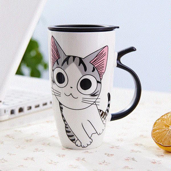 Cute Cat Ceramic Mug (Various Designs)