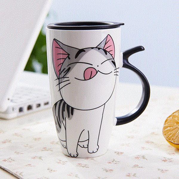 Cute Cat Ceramic Mug (Various Designs)