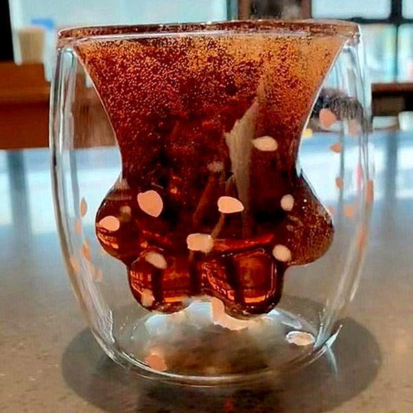 Double Wall Cat Paw Mug