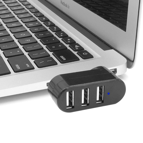 3-in-1 Rotatable USB Hub (Various Colors)