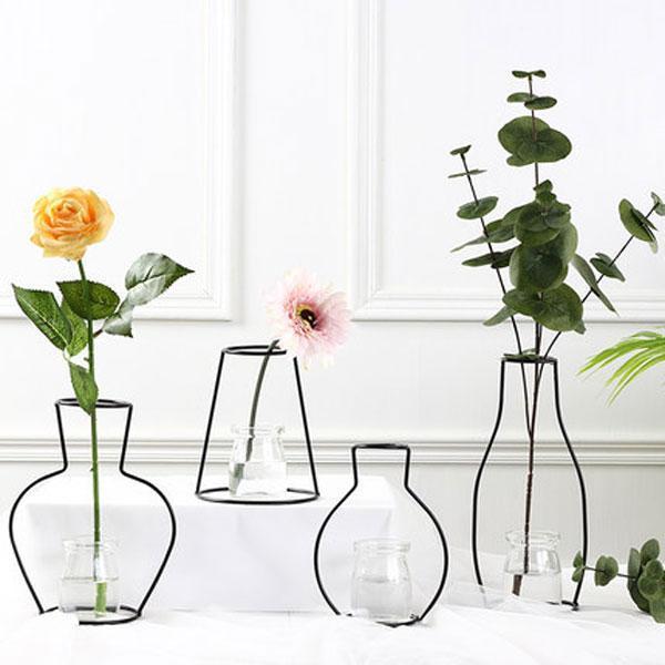 Minimalist Abstract Iron Frame Vase (Various Designs)