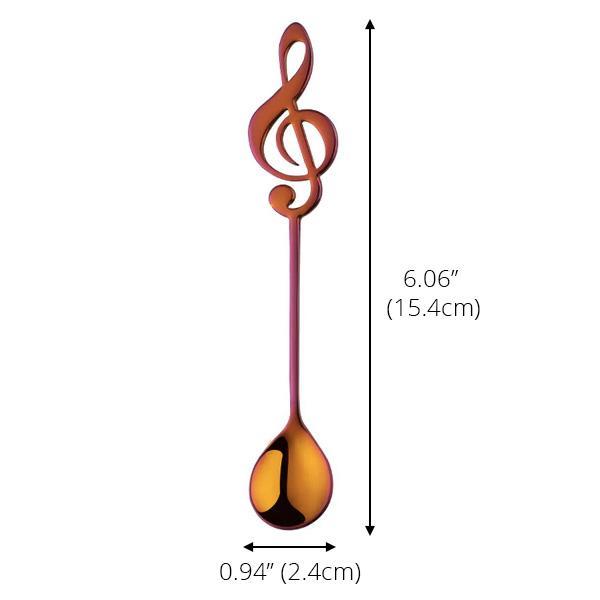Musical Note Clef Spoon (Various Colors)