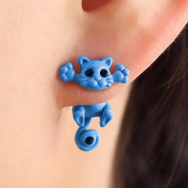 Pouncing Cat Earrings (Various Colors)