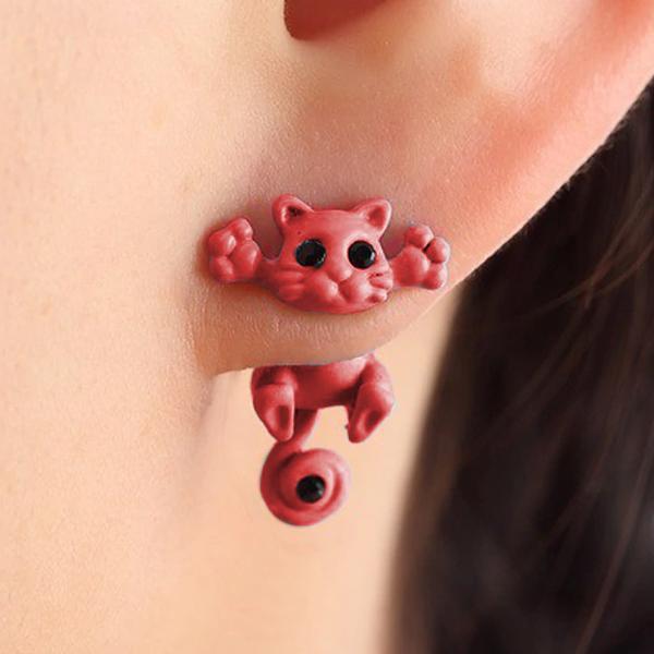 Pouncing Cat Earrings (Various Colors)