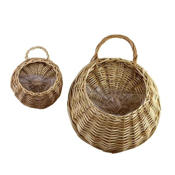 Woven Hanging Planter Wicker Basket (Various Designs)