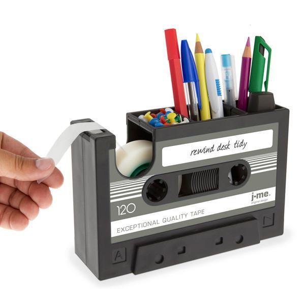 Retro Cassette Tape Stationery Holder (Various Colors)