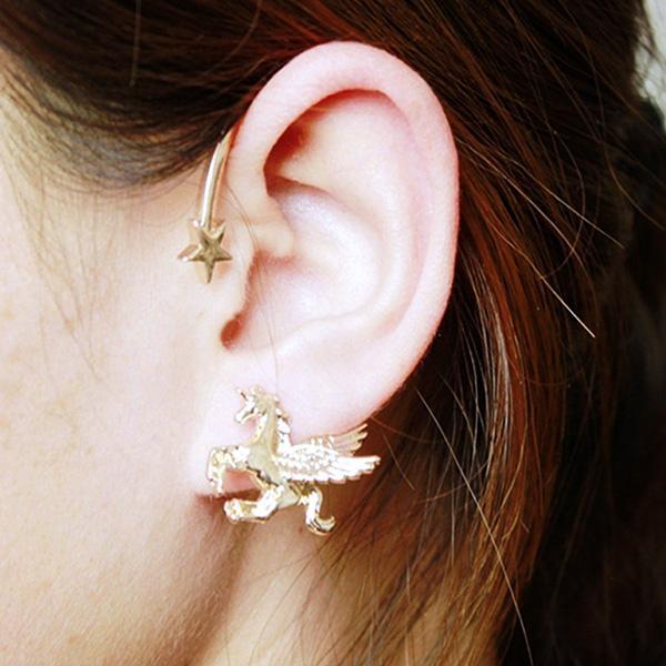 Shooting Star Unicorn Ear Cuff (Various Colors)