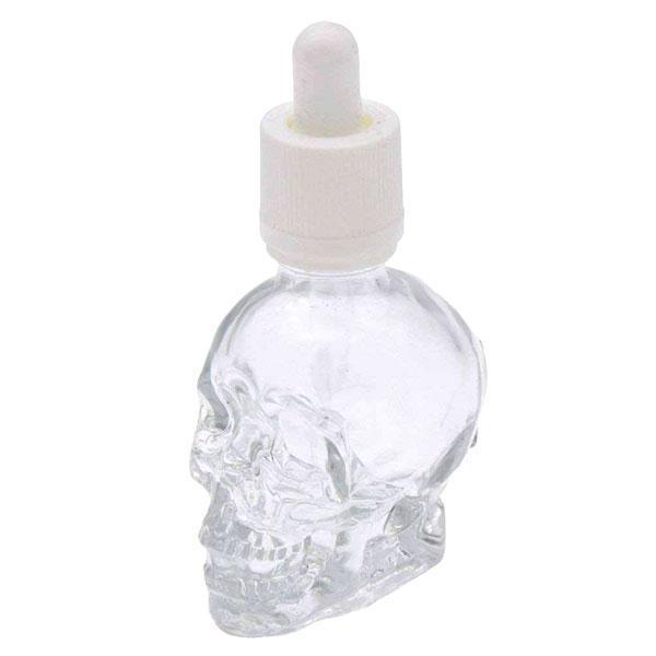 Skull Glass Dropper Bottle (Various Color)