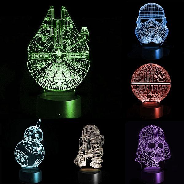 Star Wars 3D Deco Lamps (Various Designs)