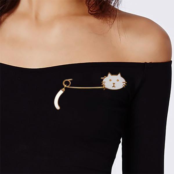 Swishing Tail Cat Pins (Various Colors)