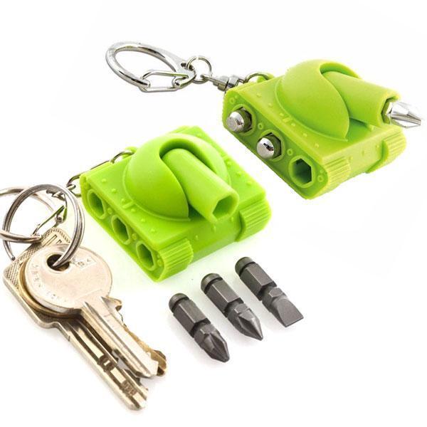 Tank Multi-Tool Screwdriver Keychain