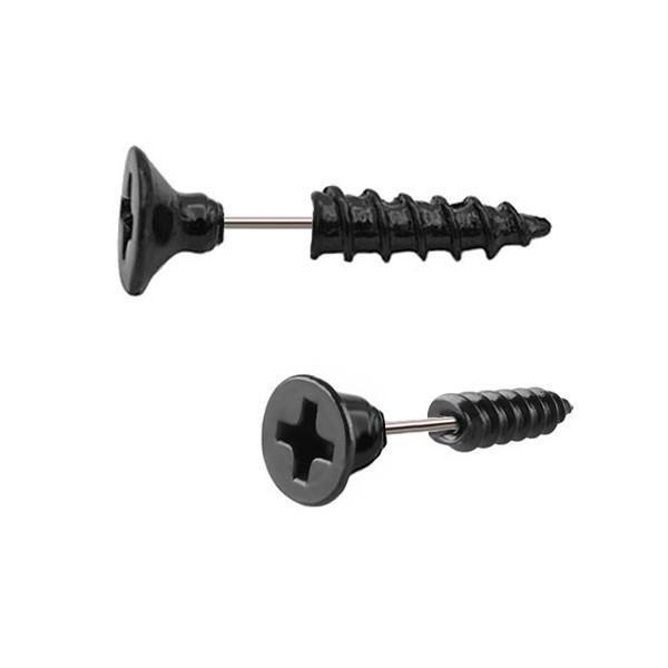 Through Your Ear Screw Earrings (1pc)