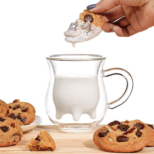 Udder Double Wall Glass Mug (Various Designs)