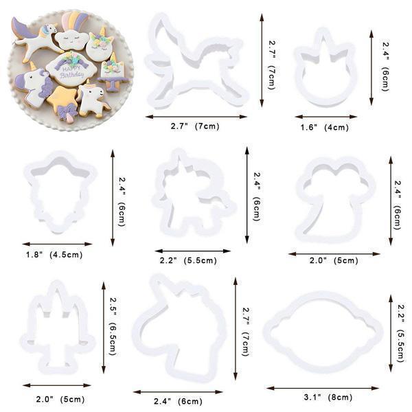 Unicorn Cookie Cutters (Set of 8)