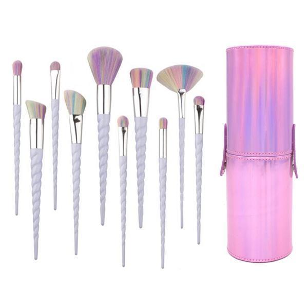 Unicorn Horn Makeup Brushes (Set of 10)