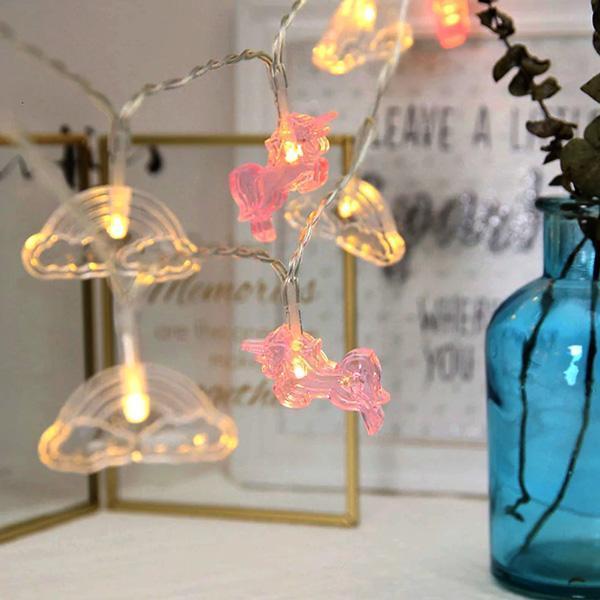 Unicorn Rainbow Fairy Lights (Set of 10)