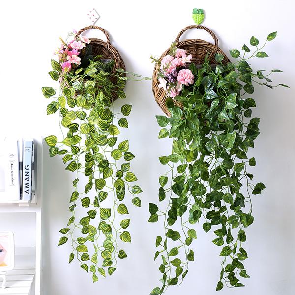Woven Hanging Planter Wicker Basket (Various Designs)