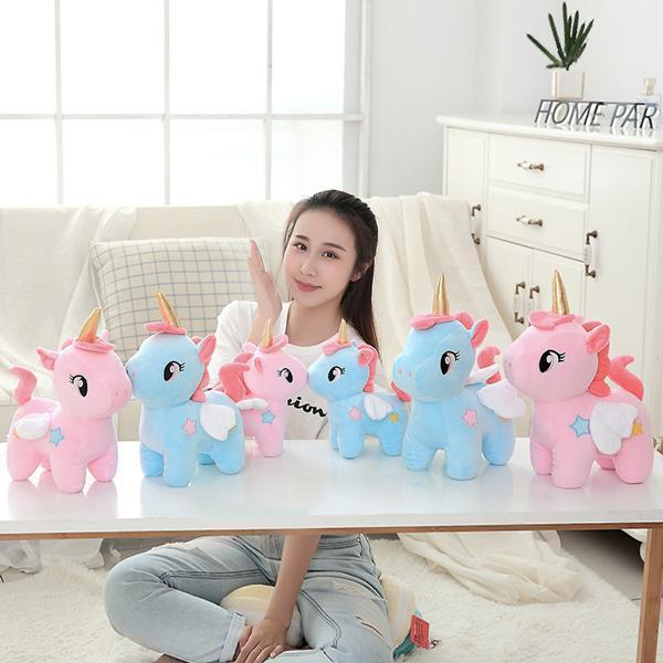 Winged Unicorn Stuffed Toy (Various Colors)