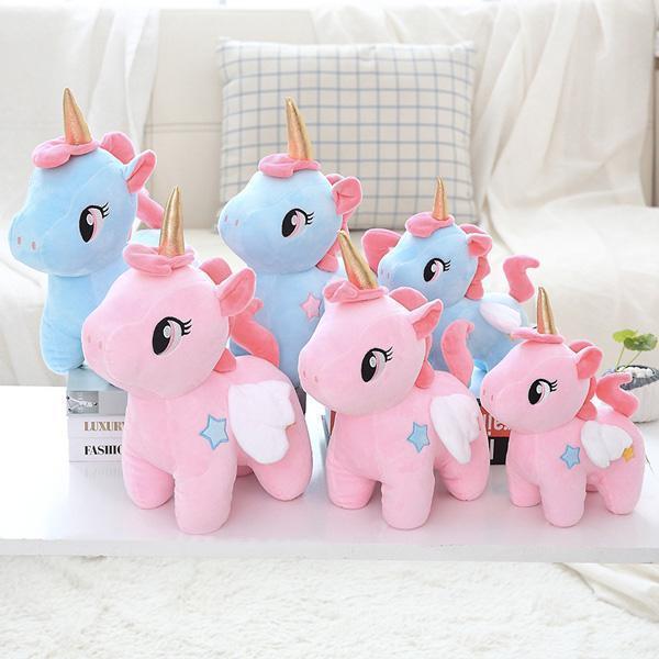 Winged Unicorn Stuffed Toy (Various Colors)